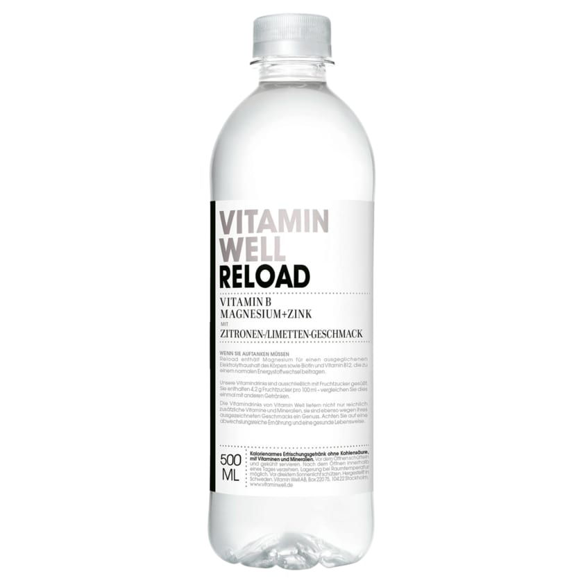 Vitamin Well Reload Zitrone & Limette 0,5l